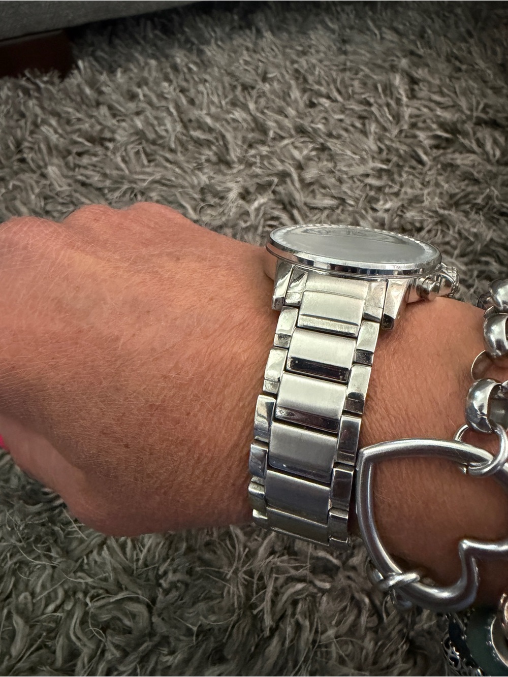 DKNY Silver/White Crystal-Trim Chronograph Watch - Picture 9 of 10